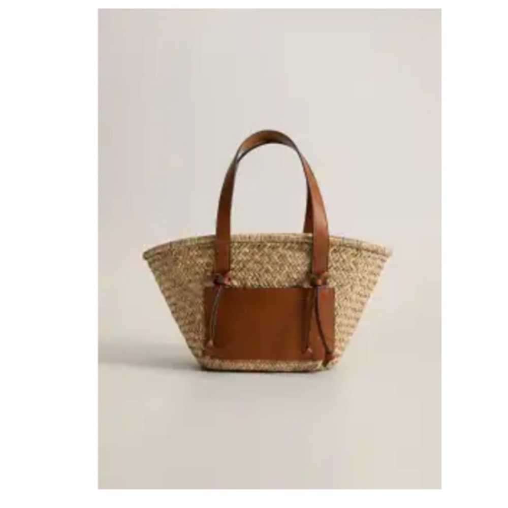 Mango straw beach bag